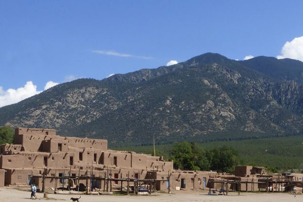 The oldest continually inhabited community in the USA, the Taos Pueblo