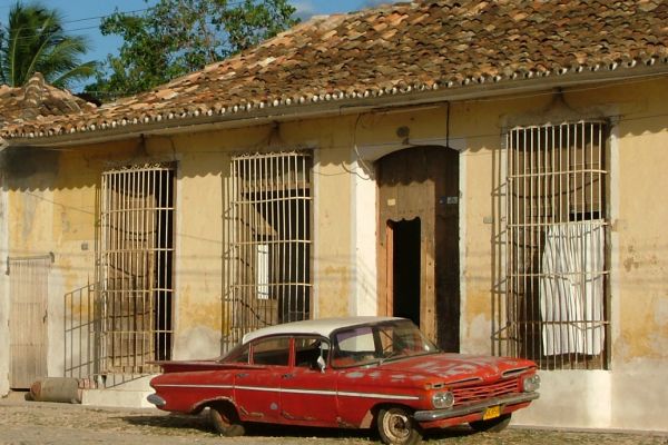In a side street of Trinidad, Cuba