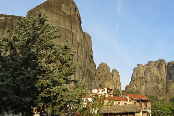 We spend two nights in Kastraki, set in the shadow of the incredible Meteora rock pillars
