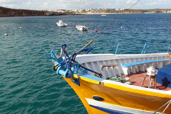 Fishing boat in Sagres harbour, Portugal