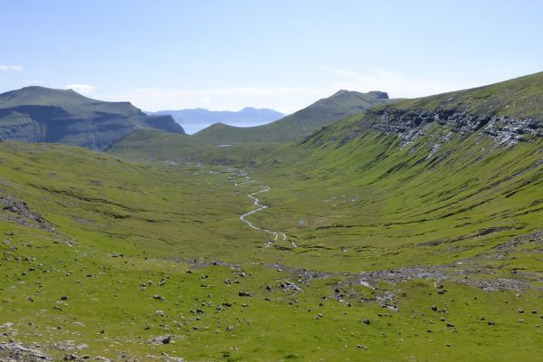 Remote valley on the Faroe Islands