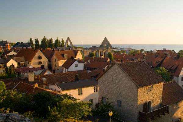 Visby at sunset