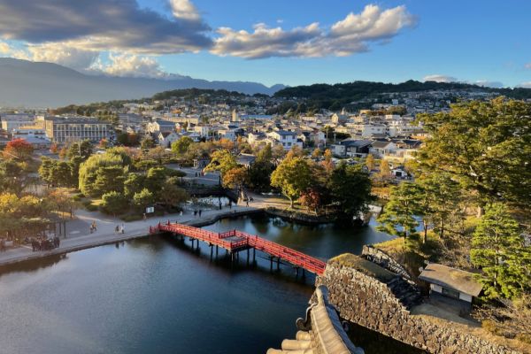 View from the 6th floor of Matsumoto Castle 