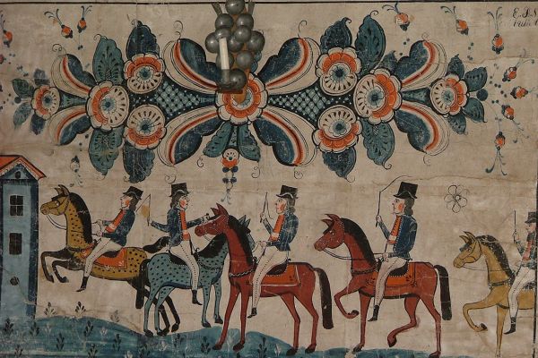 17C wall painting in the Skansen, Stockholm