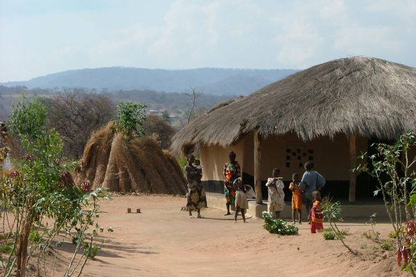 Typical village in southern Malawi