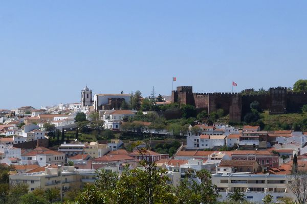 The impressive Moorish castle in Silves and the surrounding area