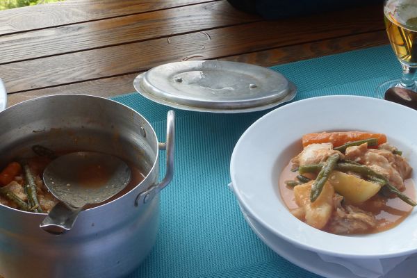 Fish pot lunch on Lake Kivu