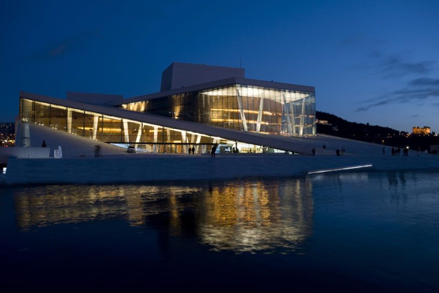 Norway Oslo Opera at night